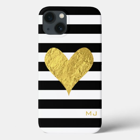 Gold Foil Heart Case-Mate iPhone Case (Achterkant)