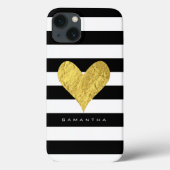 Gold Foil Heart Case-Mate iPhone Case (Achterkant)