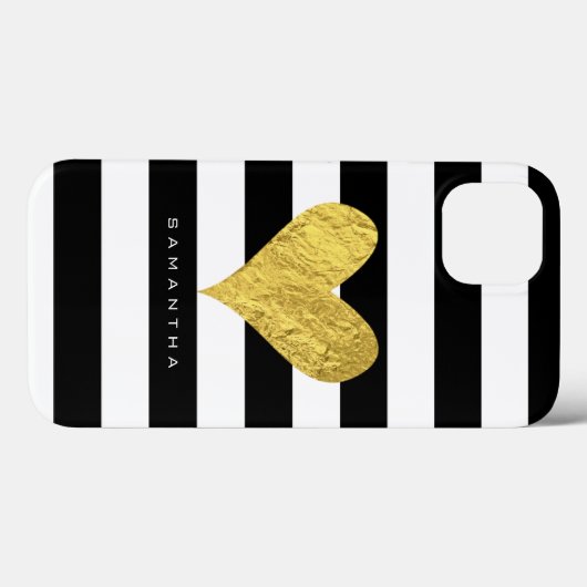 Gold Foil Heart Case-Mate iPhone Case (Achterkant (horizontaal))