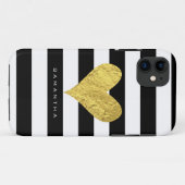 Gold Foil Heart Case-Mate iPhone Case (Achterkant (horizontaal))