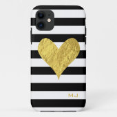 Gold Foil Heart Case-Mate iPhone Case (Achterkant)