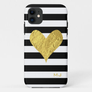 Gold Foil Heart Case-Mate iPhone Case