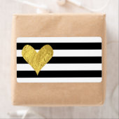Gold Foil Heart Etiket (Insitu)