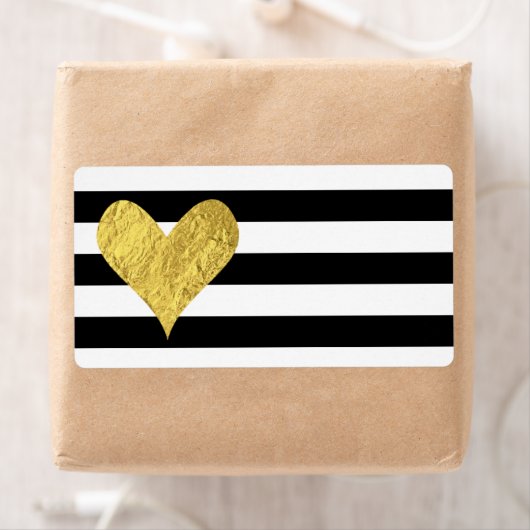 Gold Foil Heart Etiket (Insitu)
