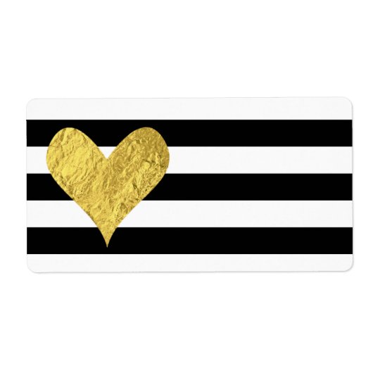 Gold Foil Heart Etiket (Voorkant)
