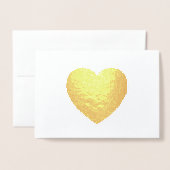 Gold Foil Heart Folie Kaarten (Voorkant met envelop)