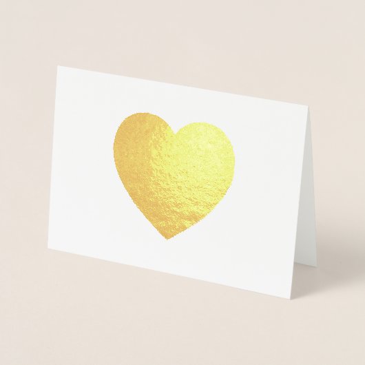 Gold Foil Heart Folie Kaarten (Voorkant)