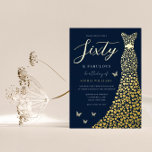 Gold Foil Heart Gown with Navy 60th Birthday Party Folie Uitnodiging<br><div class="desc">Gold Foil Heart met Navy 60th Birthday Party Folie Invitation Sixty & Fabulous Bekijk andere uitnodigingen in onze niche en nestwinkel</div>