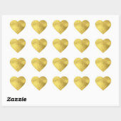Gold Foil Heart Hart Sticker (Vel)