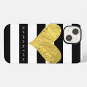 Gold Foil Heart iPhone Hoesje (Achterkant horizontaal)