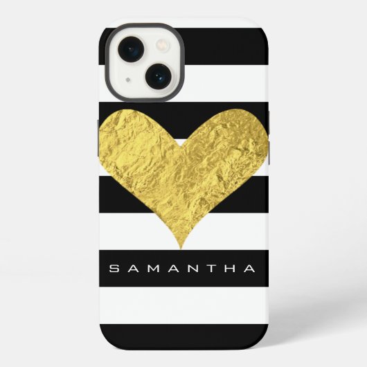 Gold Foil Heart iPhone Hoesje (Achterkant)