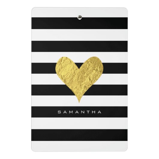 Gold Foil Heart Mini Klembord (Achterkant)