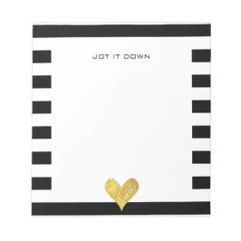 Gold Foil Heart Notitieblok