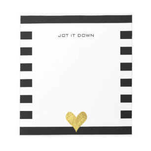 Gold Foil Heart Notitieblok