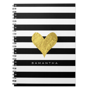 Gold Foil Heart Notitieboek