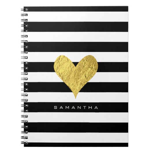 Gold Foil Heart Notitieboek (Voorkant)