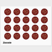 Gold Foil Heart of God Inspirerend Quote Red Ronde Sticker (Vel)