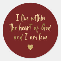 Gold Foil Heart of God Inspirerend Quote Red