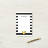Gold Foil Heart Post-it® Notes (Op bureau)