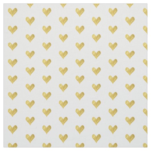 Gold Foil Heart Stof (Swatch)