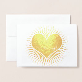 Gold Foil Heart Valentijn Folie Kaarten
