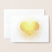 Gold Foil Heart Valentijn Folie Kaarten (Voorkant met envelop)