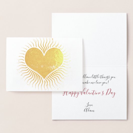Gold Foil Heart Valentijn Folie Kaarten (Display)