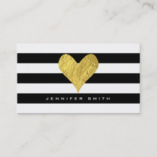 Gold Foil Heart Visitekaartje