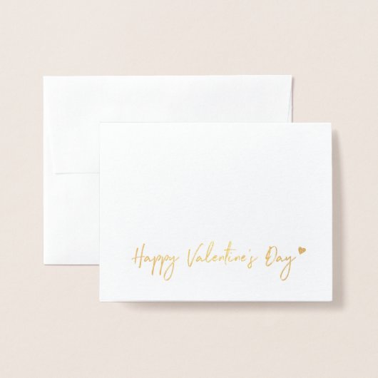 Gold Foil Heart WreatValentijnsdag Kaart (Voorkant met envelop)