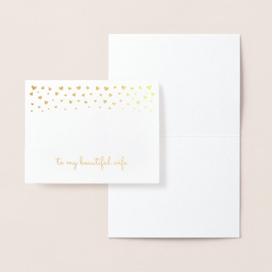 Gold Foil Heart WreatValentijnsdag Kaart (Display)