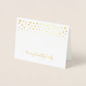 Gold Foil Heart WreatValentijnsdag Kaart (Voorkant)