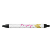 Gold Foil Heart Zwarte Inkt Pen (Voorkant)