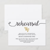 Gold Foil Hearts Kraft Paper Repetitie Kaart (Voorkant / Achterkant)