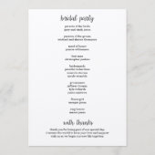 Gold Foil Hearts Kraft Paper Wedding Programme Programmakaart (Achterkant)