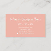 Gold Foil Hearts Pastel Abstract Salon Klantenkaartje (Achterkant)