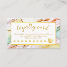 Gold Foil Hearts Pastel gekleurd
