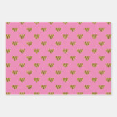Gold Foil Hearts Patronen Inpakpapier Vel (Voorkant)