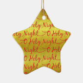 Gold Foil Heilige Kerstnacht Keramisch Ornament (Rechts)
