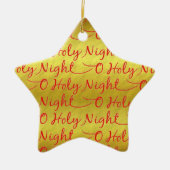 Gold Foil Heilige Kerstnacht Keramisch Ornament (Voorkant)