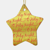 Gold Foil Heilige Kerstnacht Keramisch Ornament (Links)