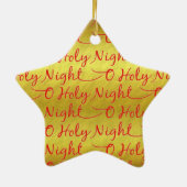 Gold Foil Heilige Kerstnacht Keramisch Ornament (Achterkant)