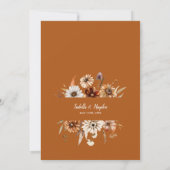 Gold Foil Herfst Boho Seizoensgebonden Terracotta  Kaart (Achterkant)