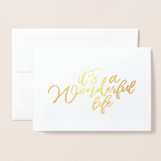 Gold Foil Het is een geweldige kerstKaart Folie Kaarten (Voorkant met envelop)