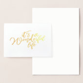 Gold Foil Het is een geweldige kerstKaart Folie Kaarten (Display)