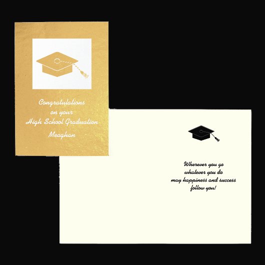 Gold Foil High School Afstuderen Kaart