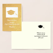 Gold Foil High School Afstuderen Kaart (Display)