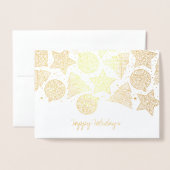 Gold Foil Holiday FotokerstKaarten Folie Kaarten (Voorkant met envelop)