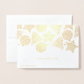 Gold Foil Holiday FotokerstKaarten Folie Kaarten (Met envelop)