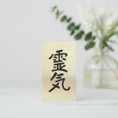 *~* Gold Foil .  Hoofdsymbool Reiki Practitioner Visitekaartje (Staand voorkant)