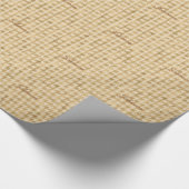 Gold Foil Houndstooth Monogramed Kerstmis Cadeaupapier (Hoek)